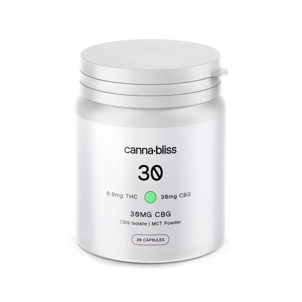 Canna Bliss CBG Capsules – 30mg (30 Pack)