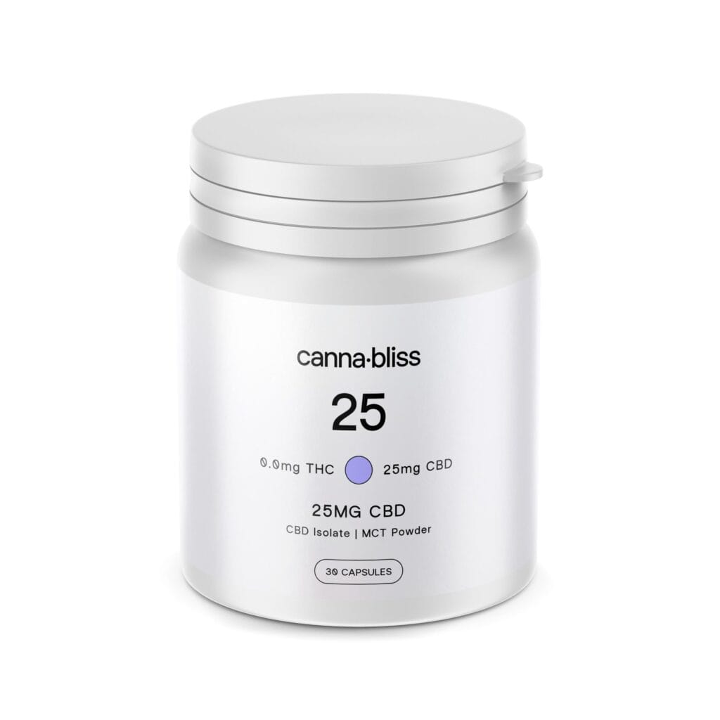 Canna Bliss CBD Capsules – 25mg(30 Pack)