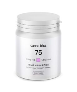 Canna Bliss Live Hash Rosin Capsules – 75mg THC (30 Pack)