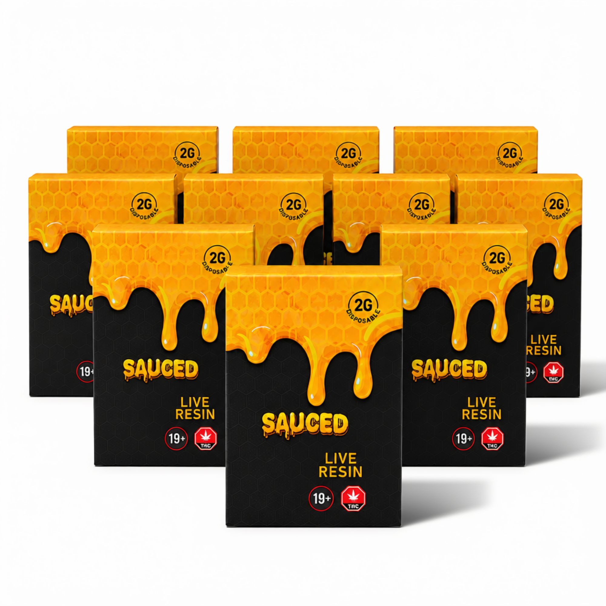 Sauced Live Resin Disposables | 2 Gram Bulk Mix & Match (Bulk Product)