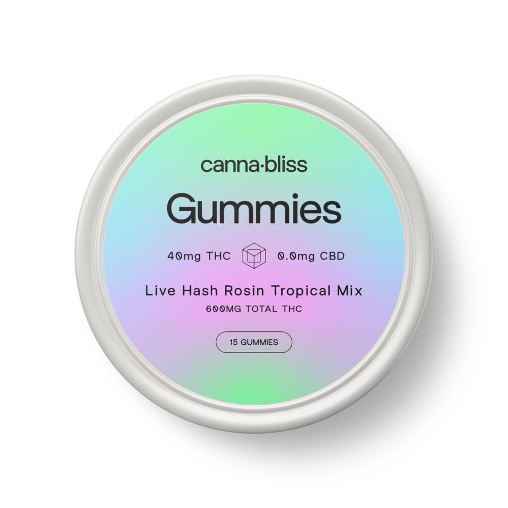 Canna Bliss Hash Rosin Gummies (600mg)