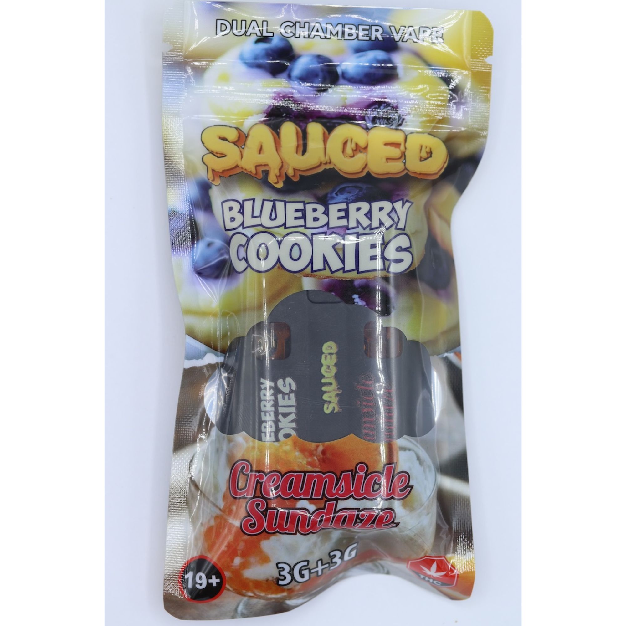 Sauced Extracts – Dual Chamber Disposable Vape 3+3 (6G Total) - Image 3